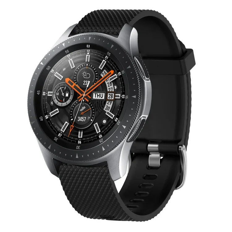 20 mm breites Silikonarmband mit Diamantstruktur, passend für Samsung Galaxy Watch 4 Classic (42 mm), Samsung Galaxy Watch Active 2 (44 mm), Samsung Galaxy Watch Active 2 (40 mm) und Samsung Galaxy Watch (42 mm).