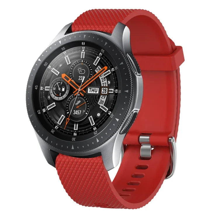 20 mm breites Silikonarmband mit Diamantstruktur, passend für Samsung Galaxy Watch 4 Classic (42 mm), Samsung Galaxy Watch Active 2 (44 mm), Samsung Galaxy Watch Active 2 (40 mm) und Samsung Galaxy Watch (42 mm).