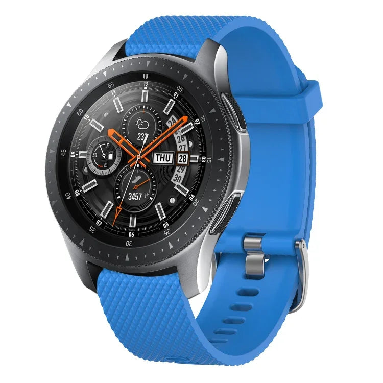 20 mm breites Silikonarmband mit Diamantstruktur, passend für Samsung Galaxy Watch 4 Classic (42 mm), Samsung Galaxy Watch Active 2 (44 mm), Samsung Galaxy Watch Active 2 (40 mm) und Samsung Galaxy Watch (42 mm).