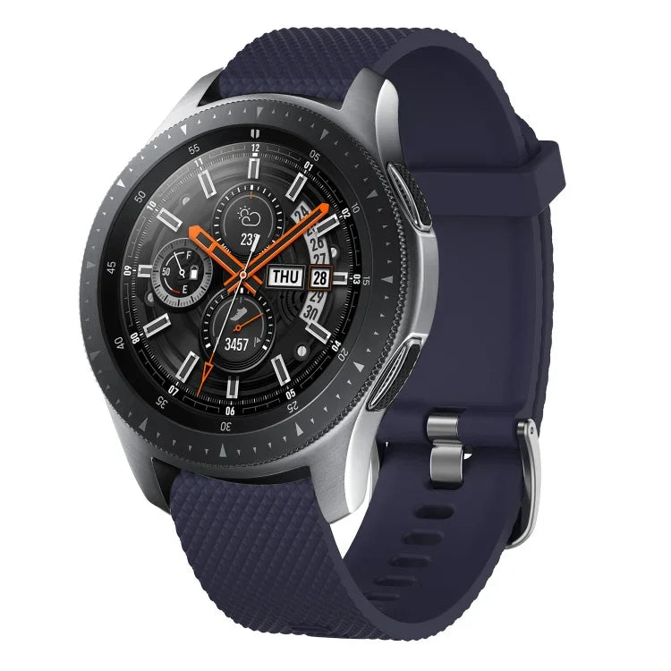 20 mm breites Silikonarmband mit Diamantstruktur, passend für Samsung Galaxy Watch 4 Classic (42 mm), Samsung Galaxy Watch Active 2 (44 mm), Samsung Galaxy Watch Active 2 (40 mm) und Samsung Galaxy Watch (42 mm).