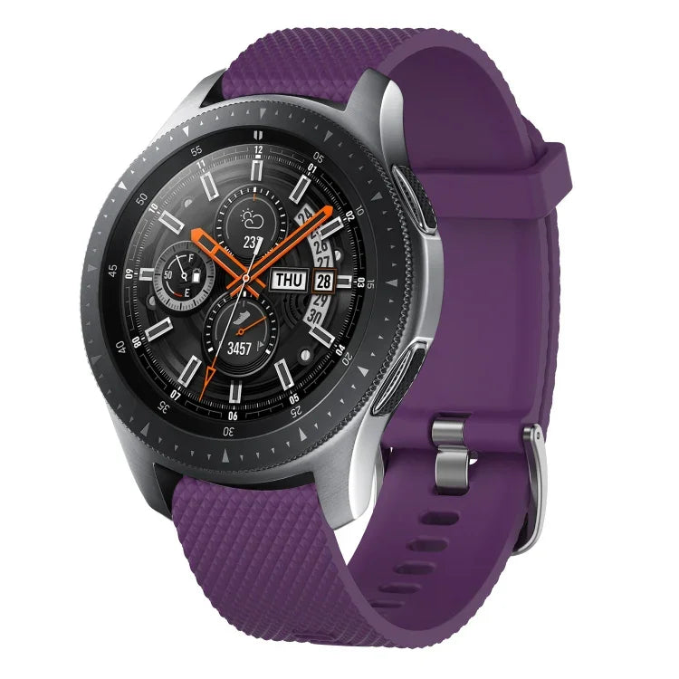 20 mm breites Silikonarmband mit Diamantstruktur, passend für Samsung Galaxy Watch 4 Classic (42 mm), Samsung Galaxy Watch Active 2 (44 mm), Samsung Galaxy Watch Active 2 (40 mm) und Samsung Galaxy Watch (42 mm).