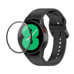JUNSUNMAY Silicone Adjustable Strap + Full Coverage PMMA Screen Protector Kit, For Samsung Galaxy Watch5 40mm, For Samsung Galaxy Watch4 44mm, For Samsung Galaxy Watch4 40mm