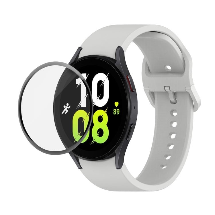 JUNSUNMAY Silikon-Armband mit verstellbarer Größe + vollständige PMMA-Displayschutzfolie, für Samsung Galaxy Watch6 Classic 43mm, für Samsung Galaxy Watch5 44mm, für Samsung Galaxy Watch5 Pro 45mm