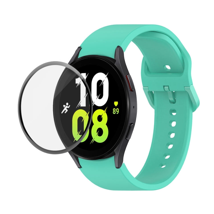 JUNSUNMAY Silikon-Armband mit verstellbarer Größe + vollständige PMMA-Displayschutzfolie, für Samsung Galaxy Watch6 Classic 43mm, für Samsung Galaxy Watch5 44mm, für Samsung Galaxy Watch5 Pro 45mm