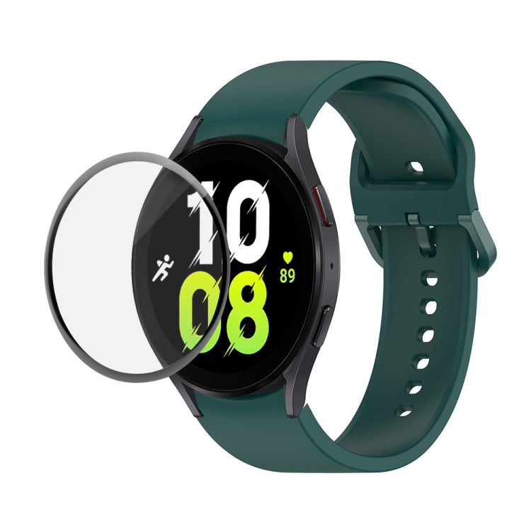 JUNSUNMAY Silikon-Armband mit verstellbarer Größe + vollständige PMMA-Displayschutzfolie, für Samsung Galaxy Watch6 Classic 43mm, für Samsung Galaxy Watch5 44mm, für Samsung Galaxy Watch5 Pro 45mm