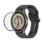JUNSUNMAY Silikon-Armband mit verstellbarer Größe + vollständige PMMA-Displayschutzfolie, für Samsung Galaxy Watch6 Classic 43mm, für Samsung Galaxy Watch5 44mm, für Samsung Galaxy Watch5 Pro 45mm