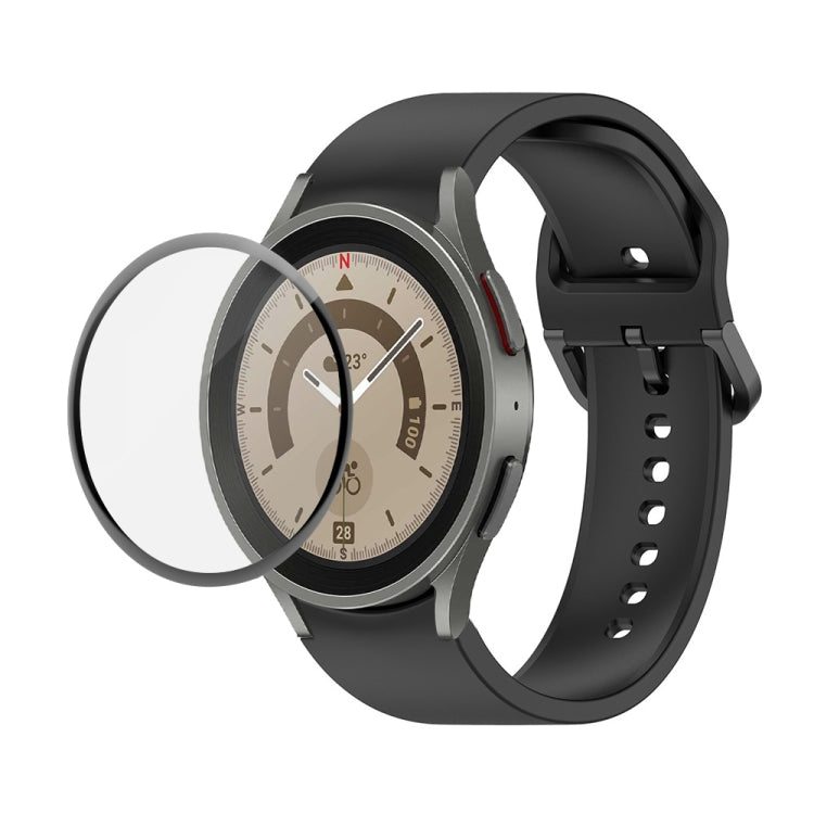 JUNSUNMAY Silikon-Armband mit verstellbarer Größe + vollständige PMMA-Displayschutzfolie, für Samsung Galaxy Watch6 Classic 43mm, für Samsung Galaxy Watch5 44mm, für Samsung Galaxy Watch5 Pro 45mm
