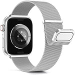 Milan doppelt magnetisches Stahl-Mesh-Uhrenarmband, für Apple Watch 7 45mm, für Apple Watch SE 40mm, für Apple Watch SE 44mm, für Apple Watch 6 40mm, für Apple Watch 6 44mm, für Apple Watch 5 44mm
