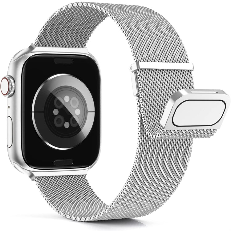 Milan doppelt magnetisches Stahl-Mesh-Uhrenarmband, für Apple Watch 7 45mm, für Apple Watch SE 40mm, für Apple Watch SE 44mm, für Apple Watch 6 40mm, für Apple Watch 6 44mm, für Apple Watch 5 44mm
