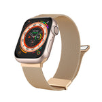 Milan doppelt magnetisches Stahl-Mesh-Uhrenarmband, für Apple Watch 7 45mm, für Apple Watch SE 40mm, für Apple Watch SE 44mm, für Apple Watch 6 40mm, für Apple Watch 6 44mm, für Apple Watch 5 44mm