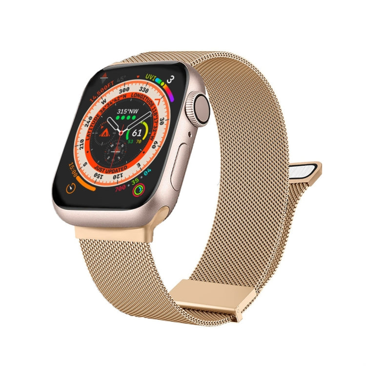 Milan doppelt magnetisches Stahl-Mesh-Uhrenarmband, für Apple Watch 7 45mm, für Apple Watch SE 40mm, für Apple Watch SE 44mm, für Apple Watch 6 40mm, für Apple Watch 6 44mm, für Apple Watch 5 44mm