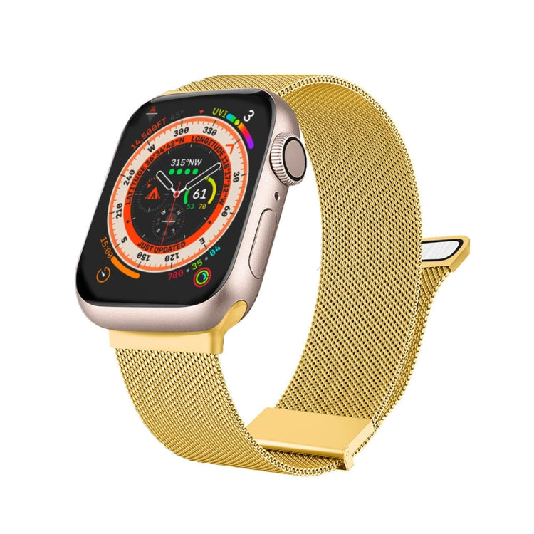 Milan doppelt magnetisches Stahl-Mesh-Uhrenarmband, für Apple Watch 7 45mm, für Apple Watch SE 40mm, für Apple Watch SE 44mm, für Apple Watch 6 40mm, für Apple Watch 6 44mm, für Apple Watch 5 44mm