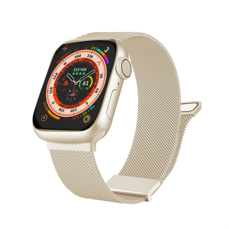 Milan doppelt magnetisches Stahl-Mesh-Uhrenarmband, für Apple Watch 7 45mm, für Apple Watch SE 40mm, für Apple Watch SE 44mm, für Apple Watch 6 40mm, für Apple Watch 6 44mm, für Apple Watch 5 44mm