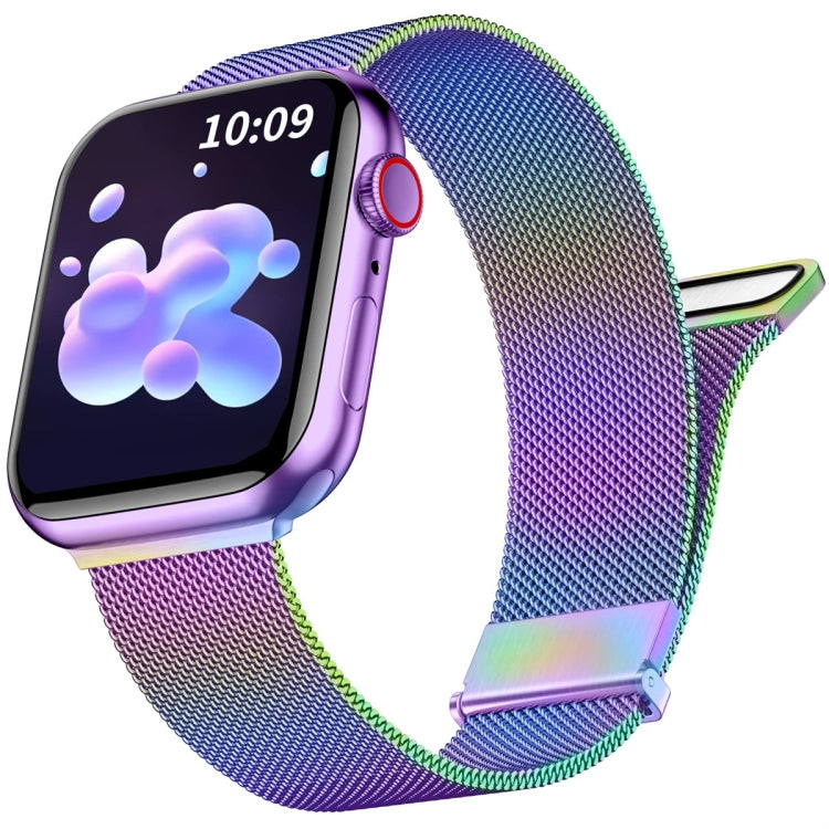 Milan doppelt magnetisches Stahl-Mesh-Uhrenarmband, für Apple Watch 7 45mm, für Apple Watch SE 40mm, für Apple Watch SE 44mm, für Apple Watch 6 40mm, für Apple Watch 6 44mm, für Apple Watch 5 44mm