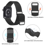 Milan doppelt magnetisches Stahl-Mesh-Uhrenarmband, für Apple Watch 7 45mm, für Apple Watch SE 40mm, für Apple Watch SE 44mm, für Apple Watch 6 40mm, für Apple Watch 6 44mm, für Apple Watch 5 44mm