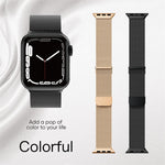 Milan doppelt magnetisches Stahl-Mesh-Uhrenarmband, für Apple Watch 7 45mm, für Apple Watch SE 40mm, für Apple Watch SE 44mm, für Apple Watch 6 40mm, für Apple Watch 6 44mm, für Apple Watch 5 44mm