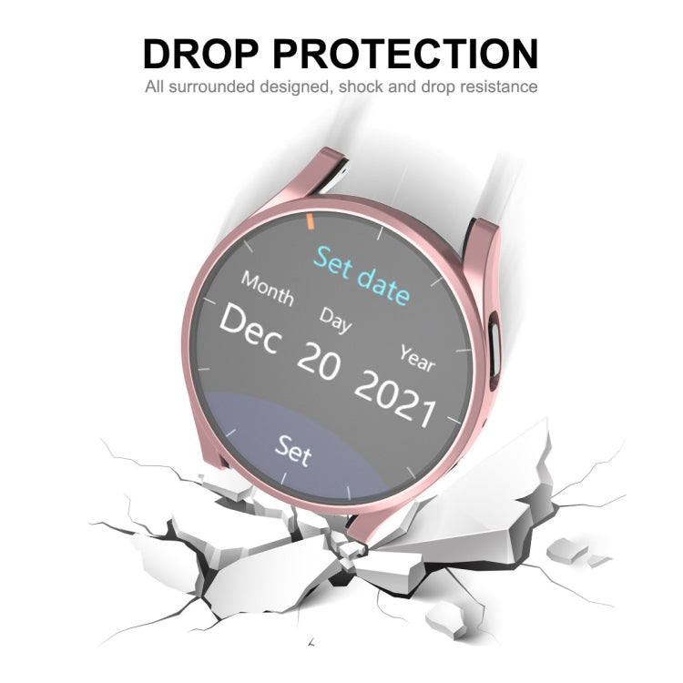 ENKAY Hat-Prince Vollabdeckung, galvanisierte, weiche TPU-Hülle mit Displayschutz, für Samsung Galaxy Watch6 44mm, für Samsung Galaxy Watch6 40mm