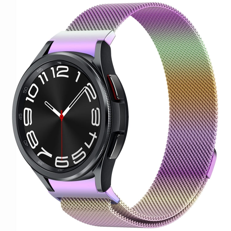 Button Style Milan Magnetic Metal Watch Band, For Samsung Galaxy Watch 6 Classic, For Samsung Galaxy Watch5 / 5 Pro, For Samsung Galaxy Watch4 / 4 Classic 46mm, For Samsung Galaxy Watch3 41mm