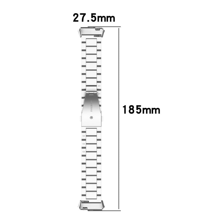 Three Bead Stainless Steel Metal Watch Band, For Redmi Watch 3 Active, For Redmi Watch 3 Lite