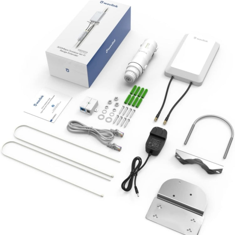 WAVLINK WN570HP2 Outdoor Wetterfester 300Mbit/s WLAN Extender Wireless AP Repeater, US Stecker, EU Stecker