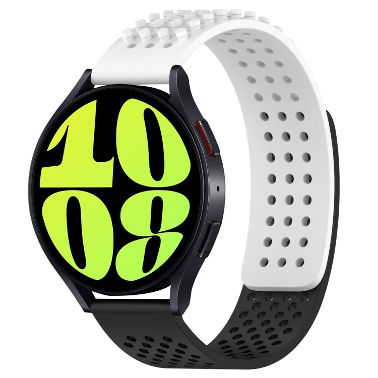 20mm atmungsaktives 3D-Punkte-Silikon-Uhrenarmband mit Löchern, für Samsung Galaxy Watch 6 Classic 47mm, für Samsung Galaxy Watch 6 44mm, für Samsung Galaxy Watch 6 40mm