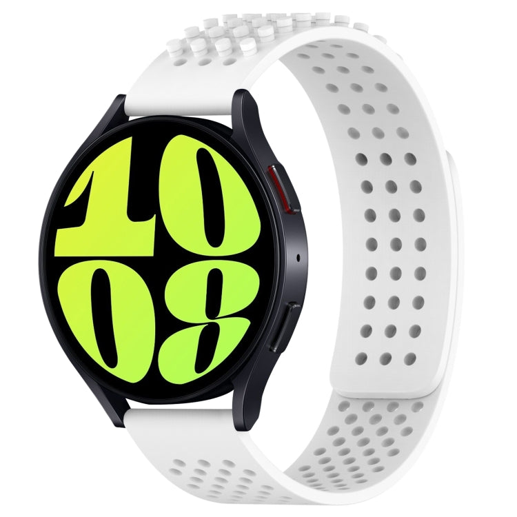 20mm atmungsaktives 3D-Punkte-Silikon-Uhrenarmband mit Löchern, für Samsung Galaxy Watch 6 Classic 47mm, für Samsung Galaxy Watch 6 44mm, für Samsung Galaxy Watch 6 40mm
