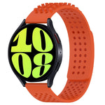 20mm atmungsaktives 3D-Punkte-Silikon-Uhrenarmband mit Löchern, für Samsung Galaxy Watch 6 Classic 47mm, für Samsung Galaxy Watch 6 44mm, für Samsung Galaxy Watch 6 40mm