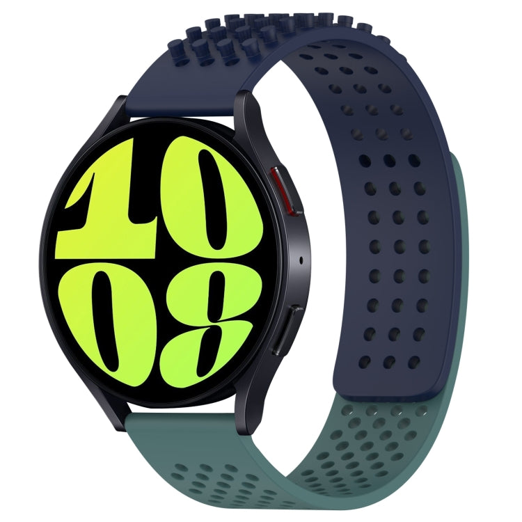 20mm atmungsaktives 3D-Punkte-Silikon-Uhrenarmband mit Löchern, für Samsung Galaxy Watch 6 Classic 47mm, für Samsung Galaxy Watch 6 44mm, für Samsung Galaxy Watch 6 40mm