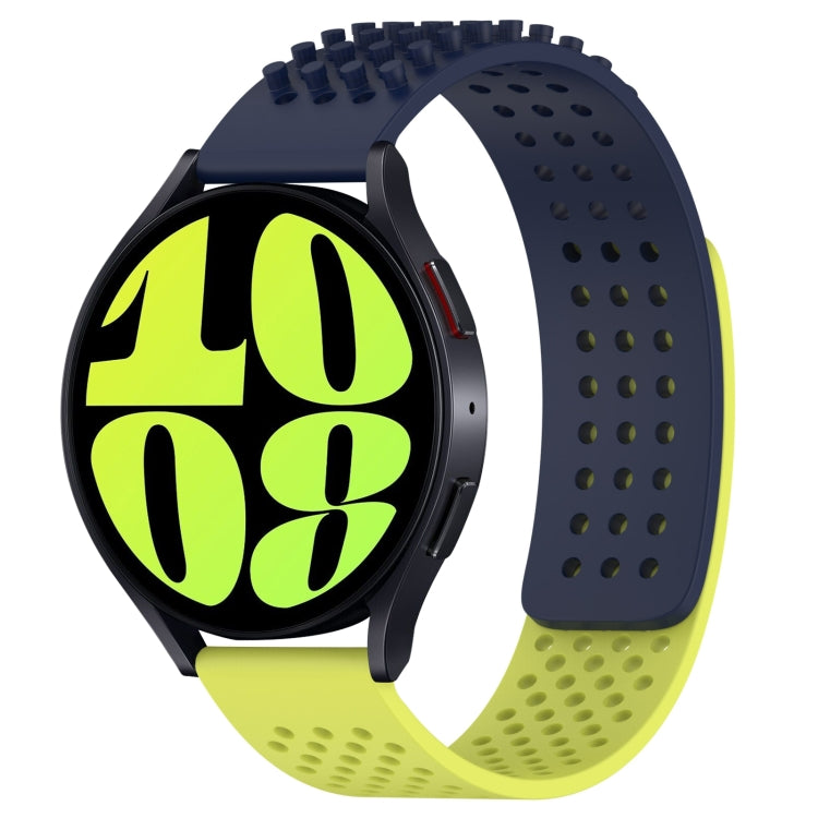 20mm atmungsaktives 3D-Punkte-Silikon-Uhrenarmband mit Löchern, für Samsung Galaxy Watch 6 Classic 47mm, für Samsung Galaxy Watch 6 44mm, für Samsung Galaxy Watch 6 40mm