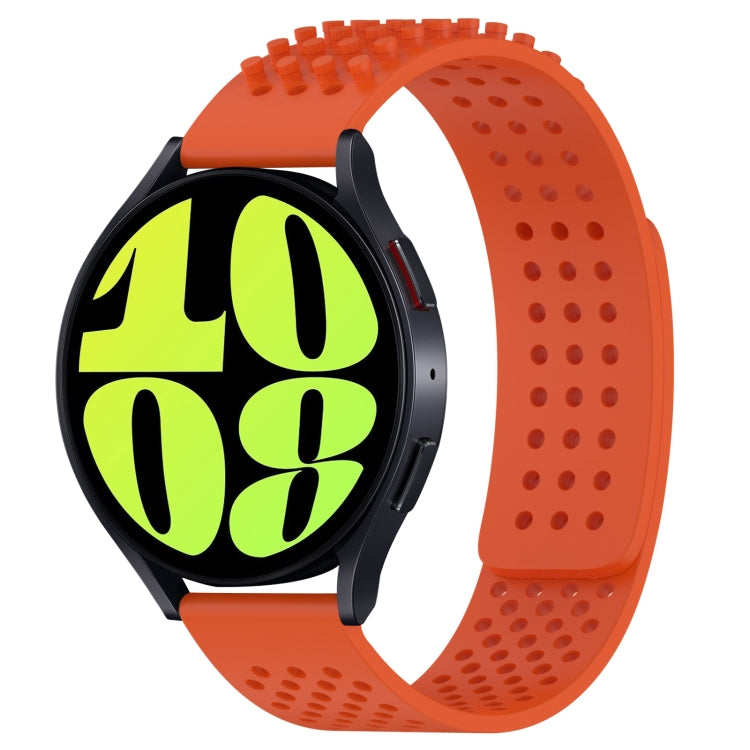 20mm atmungsaktives 3D-Punkte-Silikon-Uhrenarmband mit Löchern, für Samsung Galaxy Watch 6 Classic 47mm, für Samsung Galaxy Watch 6 44mm, für Samsung Galaxy Watch 6 40mm