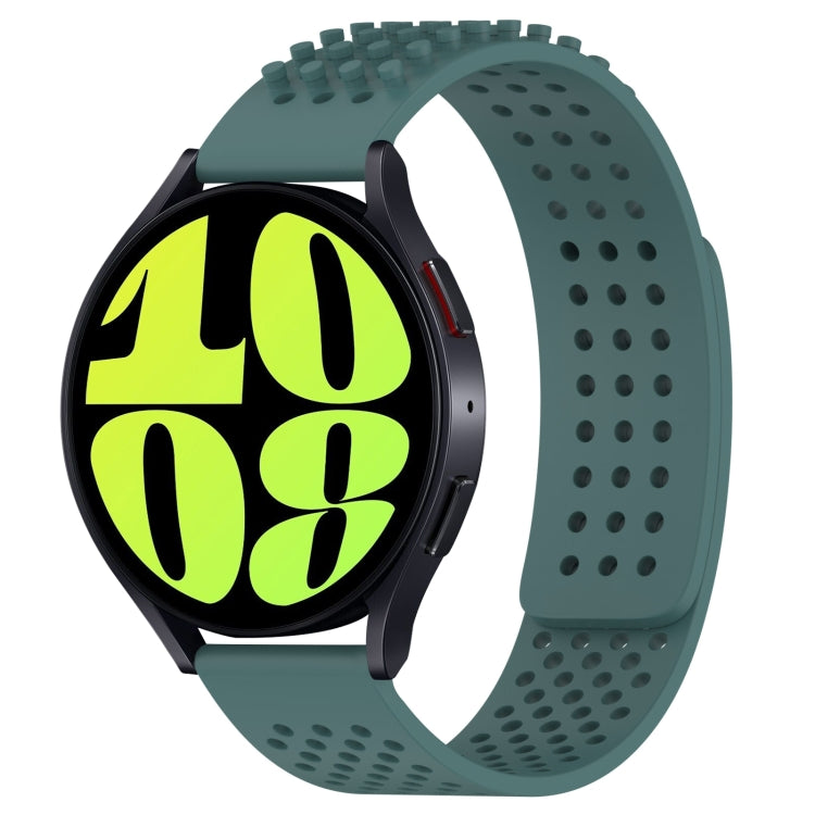 20mm atmungsaktives 3D-Punkte-Silikon-Uhrenarmband mit Löchern, für Samsung Galaxy Watch 6 Classic 47mm, für Samsung Galaxy Watch 6 44mm, für Samsung Galaxy Watch 6 40mm