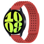 20mm atmungsaktives 3D-Punkte-Silikon-Uhrenarmband mit Löchern, für Samsung Galaxy Watch 6 Classic 47mm, für Samsung Galaxy Watch 6 44mm, für Samsung Galaxy Watch 6 40mm