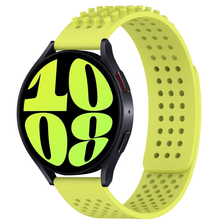 20mm atmungsaktives 3D-Punkte-Silikon-Uhrenarmband mit Löchern, für Samsung Galaxy Watch 6 Classic 47mm, für Samsung Galaxy Watch 6 44mm, für Samsung Galaxy Watch 6 40mm