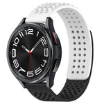 20mm atmungsaktives 3D-Punkte-Silikon-Uhrenarmband mit Löchern, für Samsung Galaxy Watch 6 Classic 47mm, für Samsung Galaxy Watch 6 44mm, für Samsung Galaxy Watch 6 40mm