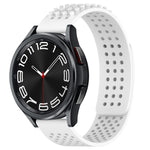 20mm atmungsaktives 3D-Punkte-Silikon-Uhrenarmband mit Löchern, für Samsung Galaxy Watch 6 Classic 47mm, für Samsung Galaxy Watch 6 44mm, für Samsung Galaxy Watch 6 40mm