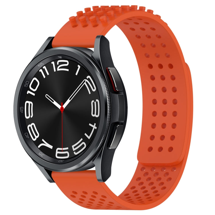 20mm atmungsaktives 3D-Punkte-Silikon-Uhrenarmband mit Löchern, für Samsung Galaxy Watch 6 Classic 47mm, für Samsung Galaxy Watch 6 44mm, für Samsung Galaxy Watch 6 40mm