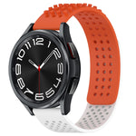 20mm atmungsaktives 3D-Punkte-Silikon-Uhrenarmband mit Löchern, für Samsung Galaxy Watch 6 Classic 47mm, für Samsung Galaxy Watch 6 44mm, für Samsung Galaxy Watch 6 40mm