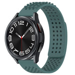20mm atmungsaktives 3D-Punkte-Silikon-Uhrenarmband mit Löchern, für Samsung Galaxy Watch 6 Classic 47mm, für Samsung Galaxy Watch 6 44mm, für Samsung Galaxy Watch 6 40mm