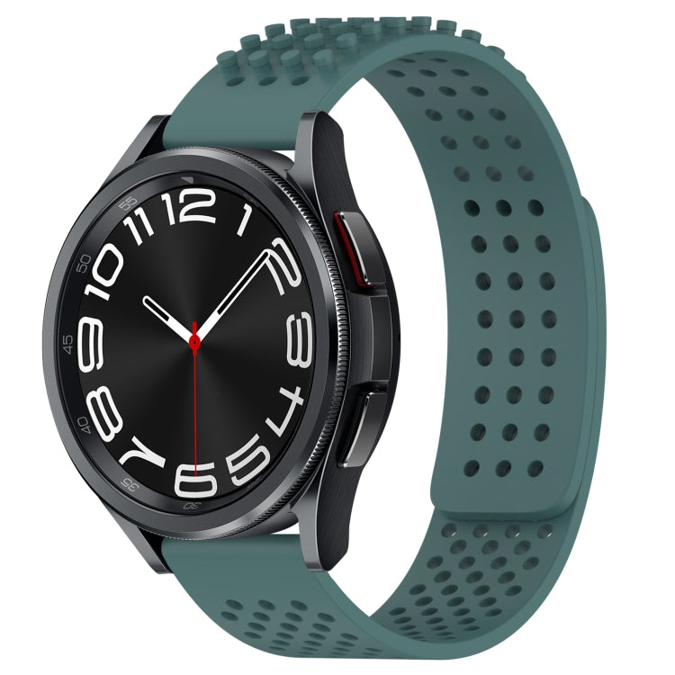 20mm atmungsaktives 3D-Punkte-Silikon-Uhrenarmband mit Löchern, für Samsung Galaxy Watch 6 Classic 47mm, für Samsung Galaxy Watch 6 44mm, für Samsung Galaxy Watch 6 40mm