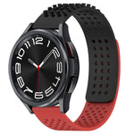 20mm atmungsaktives 3D-Punkte-Silikon-Uhrenarmband mit Löchern, für Samsung Galaxy Watch 6 Classic 47mm, für Samsung Galaxy Watch 6 44mm, für Samsung Galaxy Watch 6 40mm
