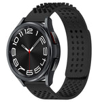 20mm atmungsaktives 3D-Punkte-Silikon-Uhrenarmband mit Löchern, für Samsung Galaxy Watch 6 Classic 47mm, für Samsung Galaxy Watch 6 44mm, für Samsung Galaxy Watch 6 40mm