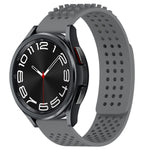 20mm atmungsaktives 3D-Punkte-Silikon-Uhrenarmband mit Löchern, für Samsung Galaxy Watch 6 Classic 47mm, für Samsung Galaxy Watch 6 44mm, für Samsung Galaxy Watch 6 40mm