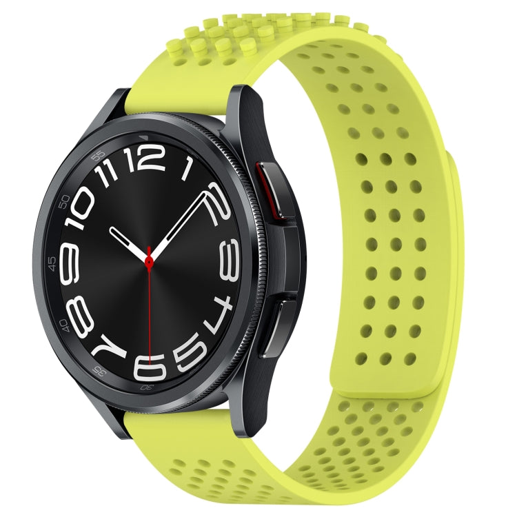 20mm atmungsaktives 3D-Punkte-Silikon-Uhrenarmband mit Löchern, für Samsung Galaxy Watch 6 Classic 47mm, für Samsung Galaxy Watch 6 44mm, für Samsung Galaxy Watch 6 40mm