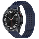20mm atmungsaktives 3D-Punkte-Silikon-Uhrenarmband mit Löchern, für Samsung Galaxy Watch 6 Classic 47mm, für Samsung Galaxy Watch 6 44mm, für Samsung Galaxy Watch 6 40mm