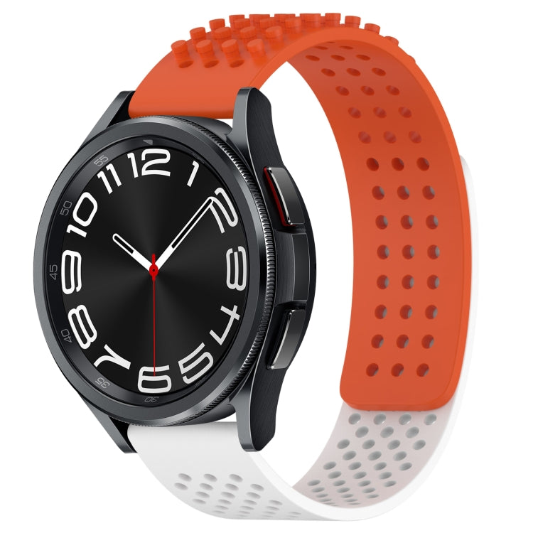 20mm atmungsaktives 3D-Punkte-Silikon-Uhrenarmband mit Löchern, für Samsung Galaxy Watch 6 Classic 43mm, für Samsung Galaxy Watch 5 Pro Golf Edition, für Samsung Galaxy Watch 5 Golf Edition