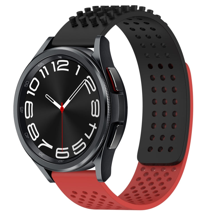 20mm atmungsaktives 3D-Punkte-Silikon-Uhrenarmband mit Löchern, für Samsung Galaxy Watch 6 Classic 43mm, für Samsung Galaxy Watch 5 Pro Golf Edition, für Samsung Galaxy Watch 5 Golf Edition