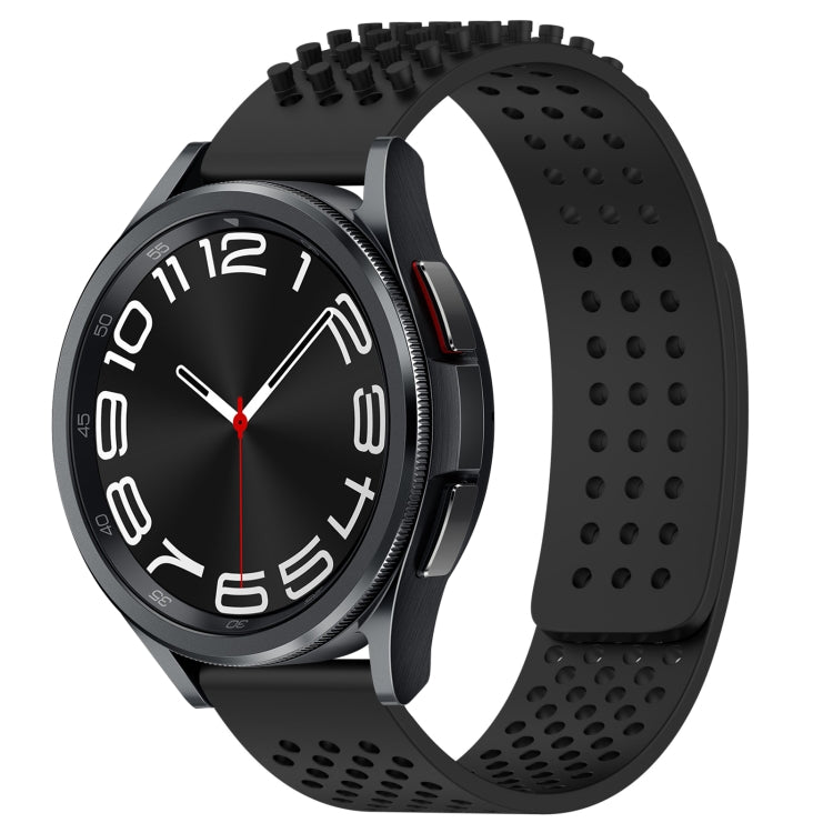 20mm atmungsaktives 3D-Punkte-Silikon-Uhrenarmband mit Löchern, für Samsung Galaxy Watch 6 Classic 43mm, für Samsung Galaxy Watch 5 Pro Golf Edition, für Samsung Galaxy Watch 5 Golf Edition