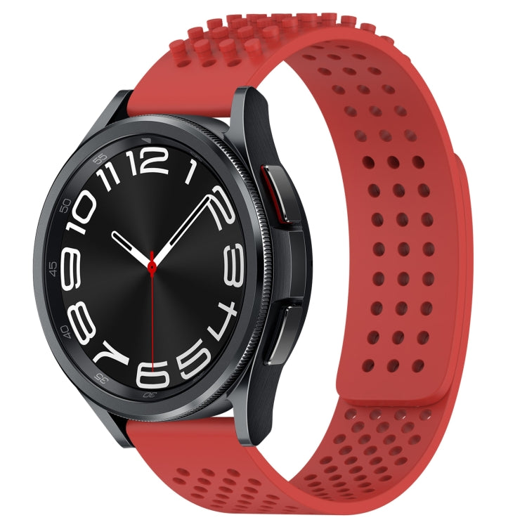 20mm atmungsaktives 3D-Punkte-Silikon-Uhrenarmband mit Löchern, für Samsung Galaxy Watch 6 Classic 43mm, für Samsung Galaxy Watch 5 Pro Golf Edition, für Samsung Galaxy Watch 5 Golf Edition