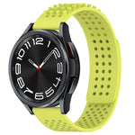 20mm atmungsaktives 3D-Punkte-Silikon-Uhrenarmband mit Löchern, für Samsung Galaxy Watch 6 Classic 43mm, für Samsung Galaxy Watch 5 Pro Golf Edition, für Samsung Galaxy Watch 5 Golf Edition