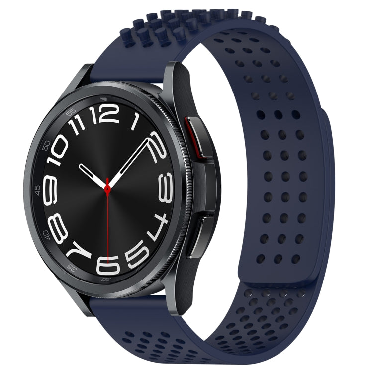 20mm atmungsaktives 3D-Punkte-Silikon-Uhrenarmband mit Löchern, für Samsung Galaxy Watch 6 Classic 43mm, für Samsung Galaxy Watch 5 Pro Golf Edition, für Samsung Galaxy Watch 5 Golf Edition